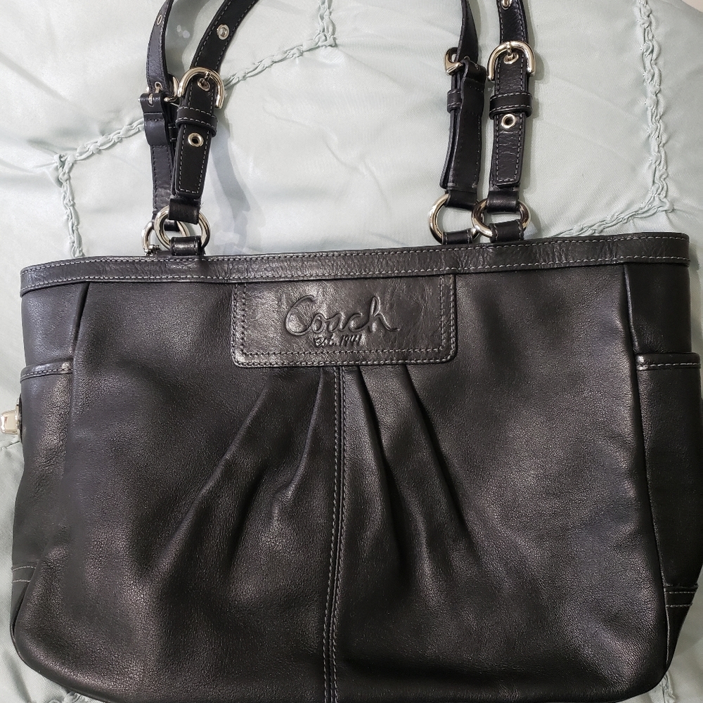 Coach bag.black leather